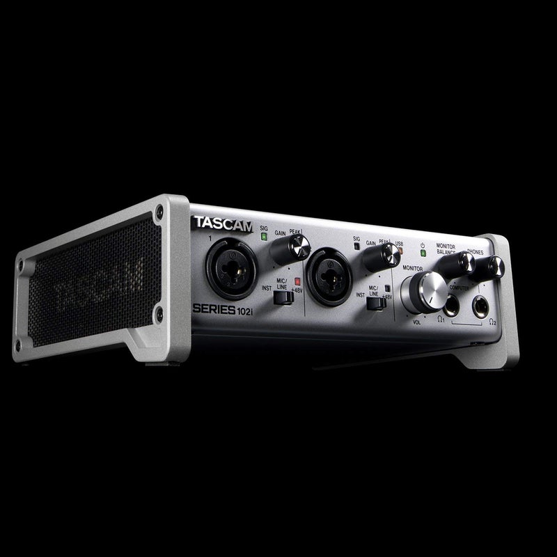 Tascam SERIES 102i 10 IN/2 OUT USB Audio Interface with MIDI, DAW Recording Software for Songwriting, Podcasting, Recording,Silver - Image 3